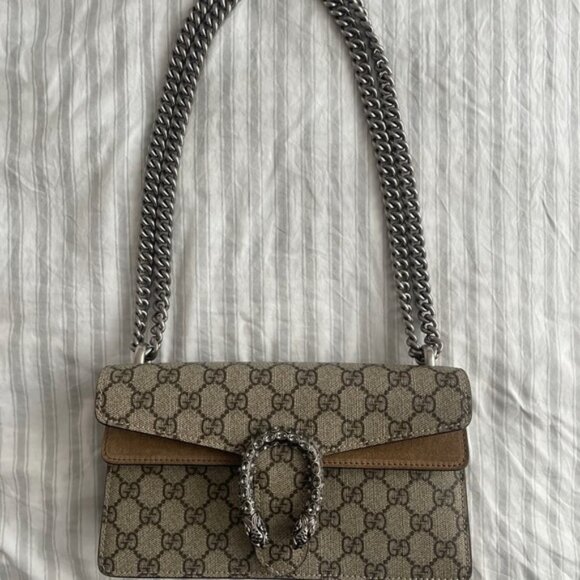 Gucci Beige Dionysus GG Supreme Bag